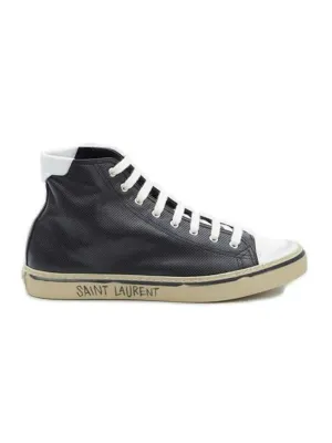 Ysl Bags BLACK LEATHER HIGH TRAINER