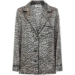 Ysl Bags Leopard-pattern Silk Blazer