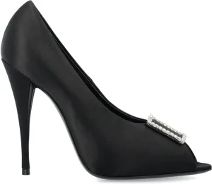 Ysl Bags PEEP PUMPS IN SATIN CREPE