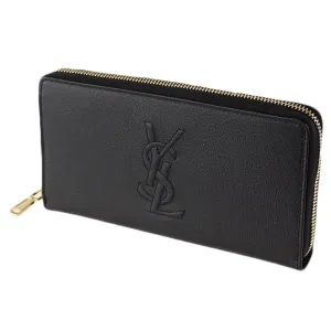 Ysl Bags Saint Laurent Black Belle De Jour Leather Zip Around Wallet 568995
