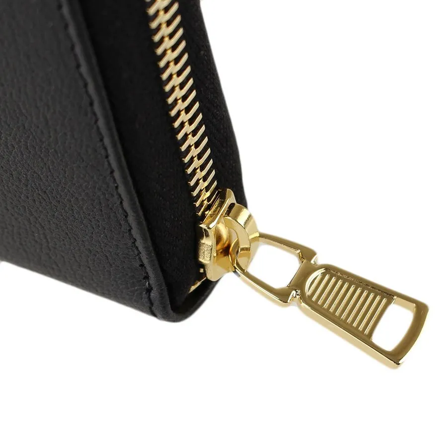 Ysl Sacs Saint Laurent Noir Portefeuille en Cuir Belle De Jour à Fermeture Éclair 568995