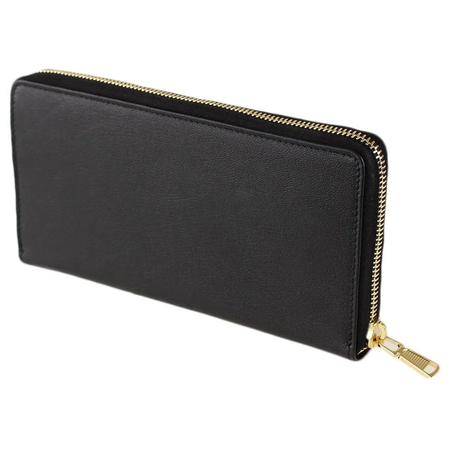 Ysl Sacs Saint Laurent Noir Portefeuille en Cuir Belle De Jour à Fermeture Éclair 568995