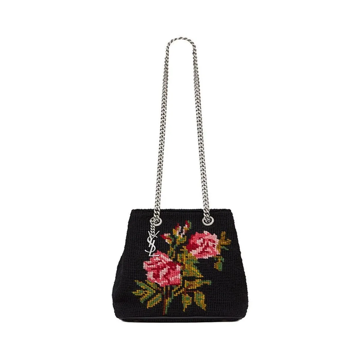 Sacs Ysl Saint Laurent Emmanuelle Seau Grunge Rose Point de Croix 425068
