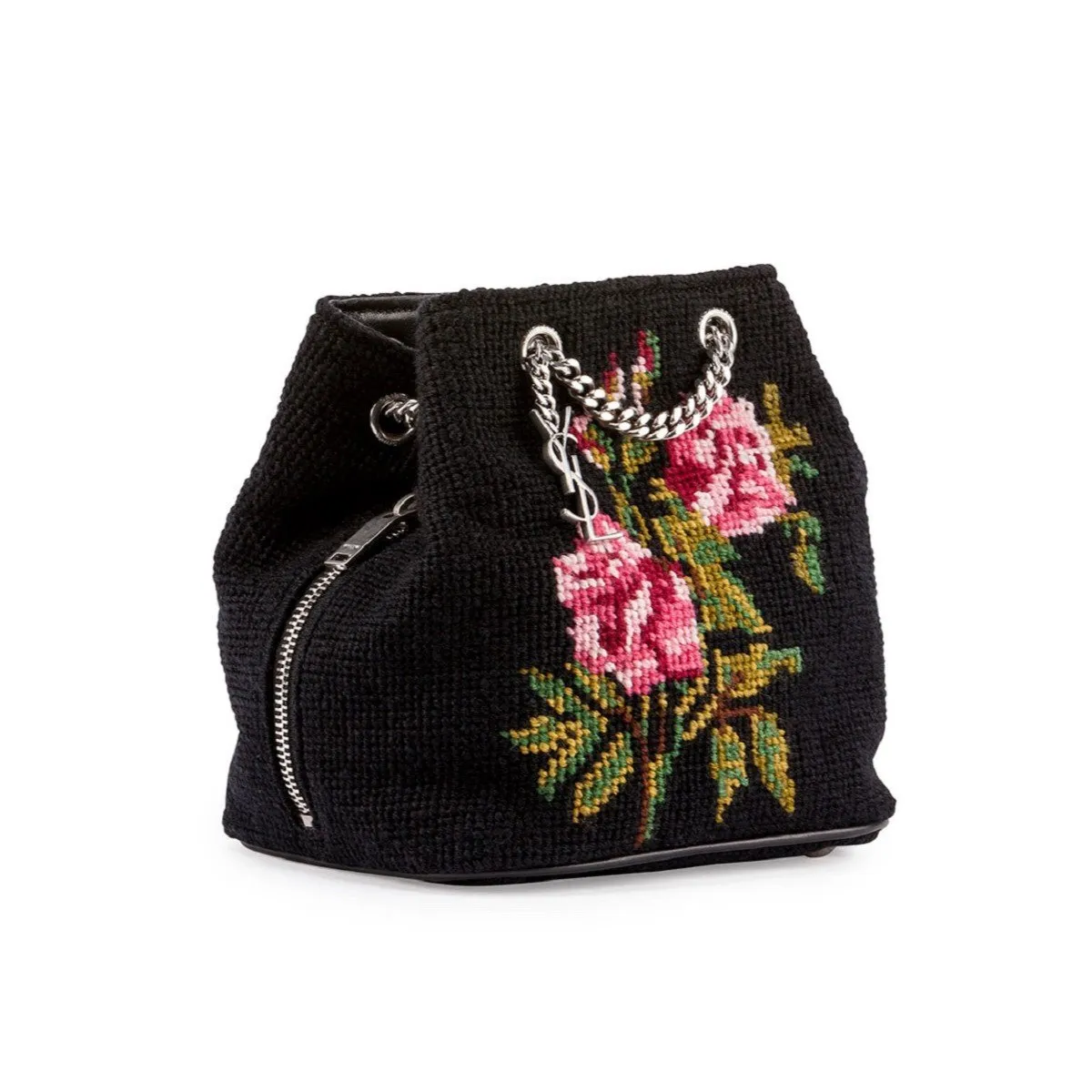 Sacs Ysl Saint Laurent Emmanuelle Seau Grunge Rose Point de Croix 425068