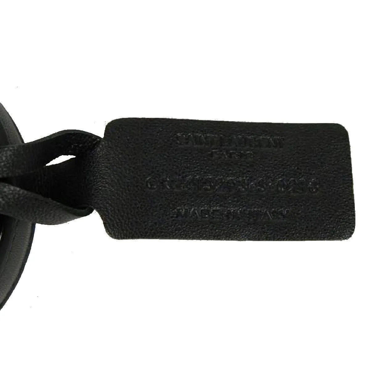 Ysl Sacs Saint Laurent Le Trois Clous Bracelet en Cuir Noir à Double Enroulement Clouté 415293