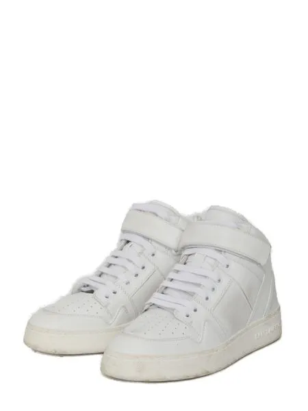Baskets en cuir Saint Laurent avec logo lettrage YSL