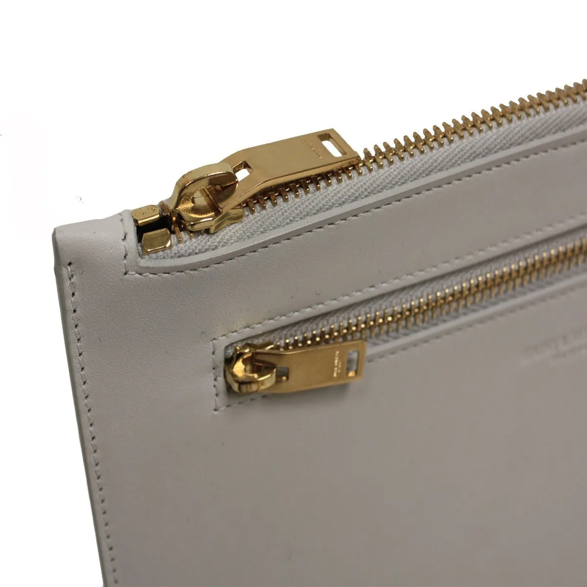 Porte-documents en cuir off-white Saint Laurent Ysl 315872