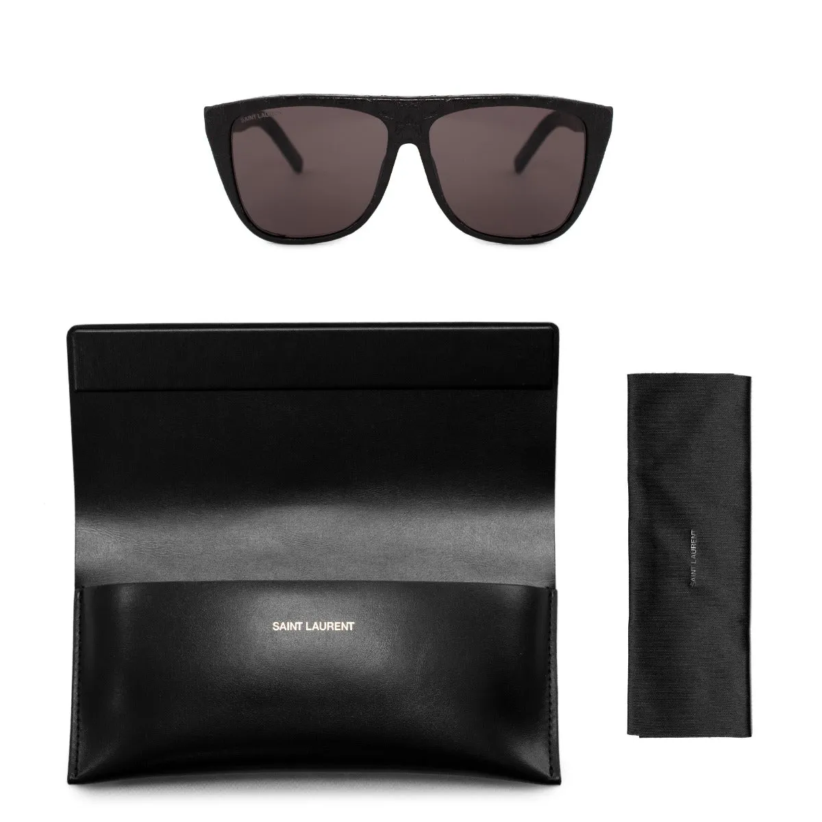 Lunettes de soleil rectangulaires Ysl Bags Saint Laurent SL1 012 59