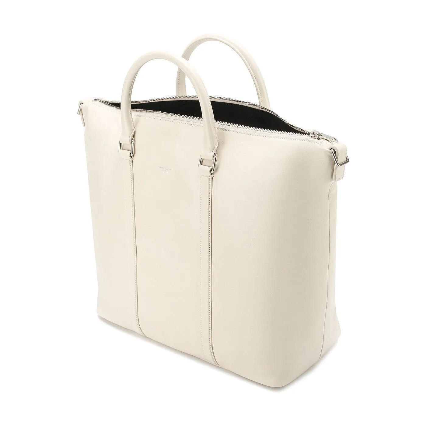 Sac Ysl Saint Laurent Souple en Cuir Ivoire Tote Bag 608958