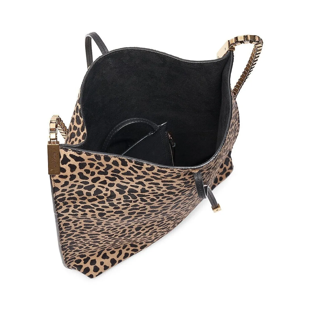 Ysl Sacs Saint Laurent Suzanne en Poil de Poney Imprimé Léopard Petit Sac Hobo 636498