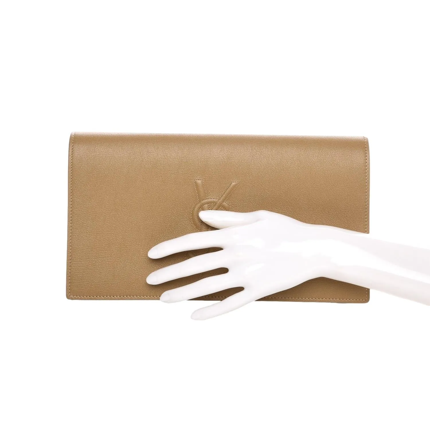 Sacs Ysl Saint Laurent YSL Belle de Jour Grand Pochettes en Cuir Beige 568937