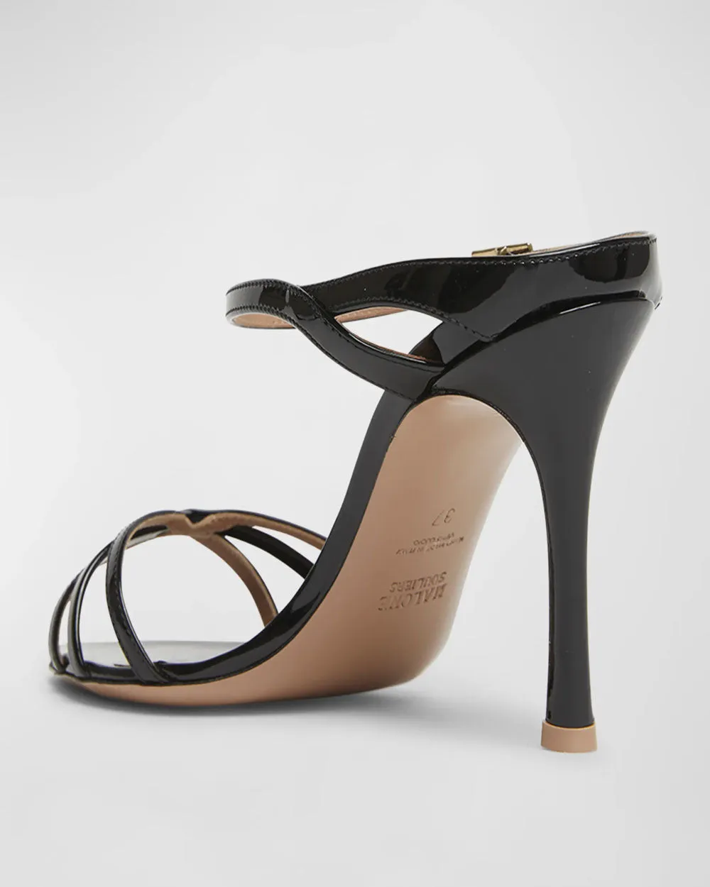 Sandale Yuna Patent Slide en Noir